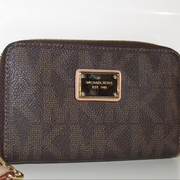 Michael Kors Brown Logo Wallet/Wristlet